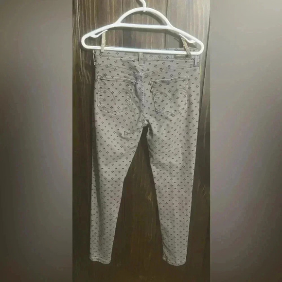 LEVI STRAUSS Geometric Print Jean Leggings. Size 9 - Picture 3 of 7